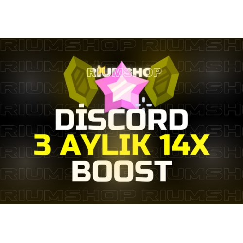  Discord 3 Aylık 14x Boost BOTSUZ DİSCORD 3